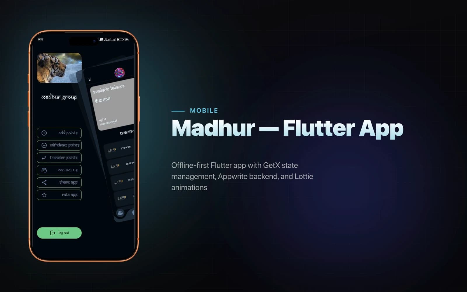 Madhur — Flutter App preview